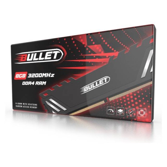 Bullet : DDR4 RAM (8GB-3200 MHz) - Black