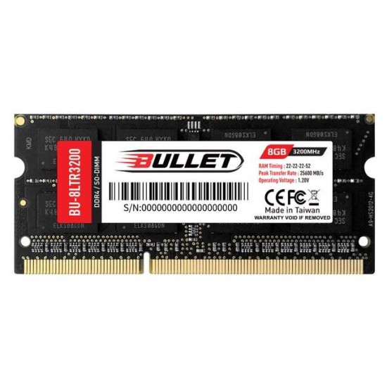 Bullet : DDR4 RAM (8GB) 3200MHz - Laptop