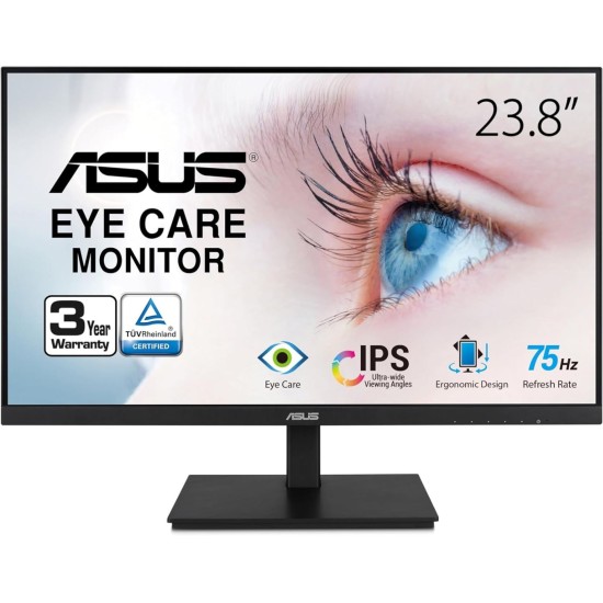 شاشة ASUS 24 VA24DQSB 75Hz 5Ms FHD (1920x1080P) مسطحة IPS