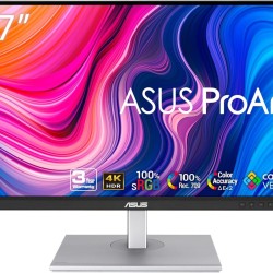 شاشة ASUS ProArt PA279CRV مقاس 27 بوصة بدقة 4K (3840x2160) وتردد 60 هرتز ومدة استجابة 5 مللي ثانية وألوان IPS وألوان RGB بنسبة 100%