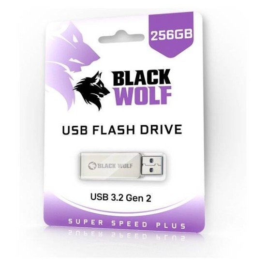 Black Wolf : USB Flash Drive (3.2 Gen 2) - 256GB