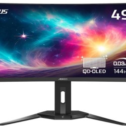 Gigabyte AORUS CO49DQ 49 1440p HDR 144 Hz Ultrawide Curved Gaming Monitor