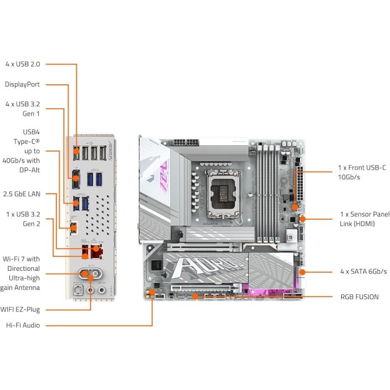 Gigabyte Z890 AORUS ELITE WIFI7 ICE Gigabyte Z890 AORUS ELITE WIFI7 ICE