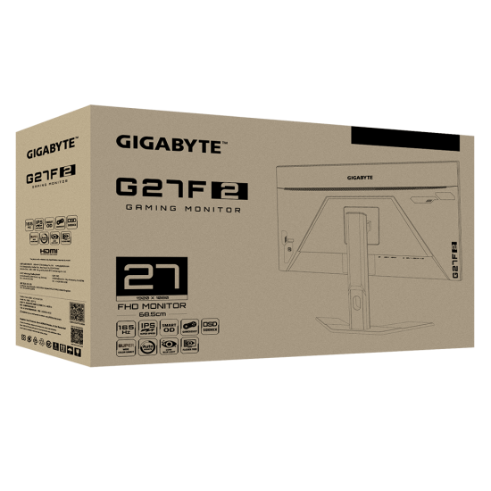 شاشة Gigabyte G27F 2 FHD (1920 × 1080) 1Ms 170Hz IPS Flat، شاشة ألعاب