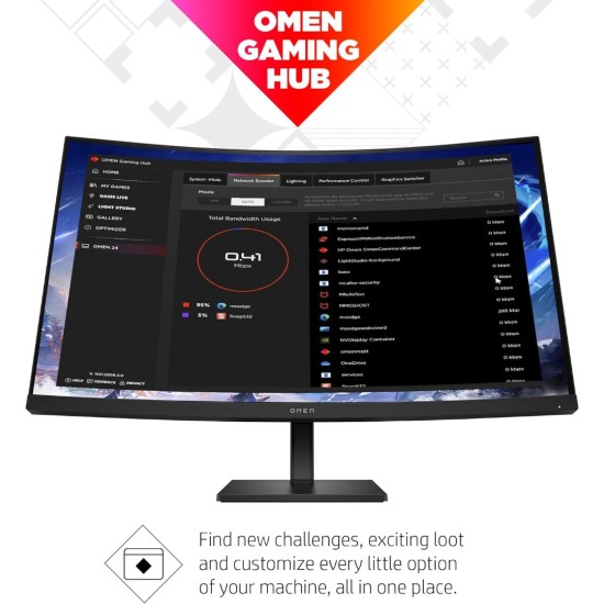 HP OMEN 32c 31.5" 1440p HDR 165 Hz Curved Gaming Monitor