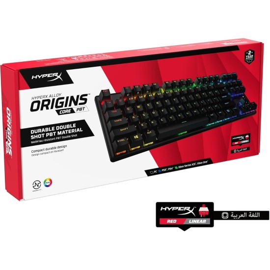 لوحة مفاتيح الألعاب الميكانيكية HyperX Alloy Origins Core PBT HX