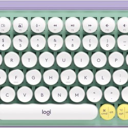لوحة مفاتيح ميكانيكية لاسلكية من Logitech POP مع مفاتيح رموز تعبيرية قابلة للتخصيص، تصميم مضغوط متين، اتصال بلوتوث أو USB، أجهزة متعددة، متوافق مع نظام التشغيل - Cosmos