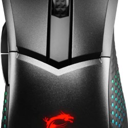 MSI Clutch GM51 Lightweight Wireless Gaming Mouse & Charging Dock, 26K DPI Optical Sensor, 2.4G & Bluetooth, 60M Omron Switches, Fast-Charging, 150Hr Battery, RGB, 5 Programmable Buttons, PC/Mac