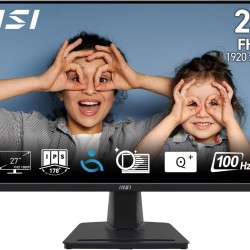 MSI PRO MP275 27-inch IPS 1920 x 1080 (FHD) Computer Monitor, 100Hz, Free-Synch, HDMI, VGA Port, VESA Mountable, Tilt, Speaker, 1ms, Black