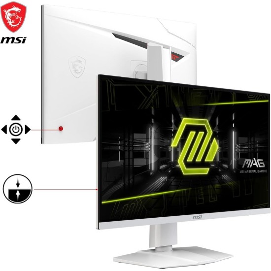 شاشة MSI MAG 274URFW UHD 4K (3840x2160) 160Hz 0.5Ms Rapid IPS Flat - بيضاء