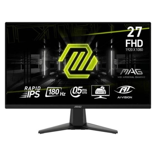 شاشة MSI G275F مقاس 27 بوصة FHD (1920 × 1080) 180 هرتز و1 مللي ثانية وIPS مسطحة