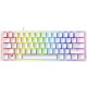 Razer Huntsman Mini - إصدار Mercury - لوحة مفاتيح الألعاب الضوئية بنسبة 60% (مفتاح أحمر خطي) - عبوة FRML