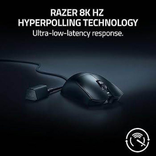 ماوس ألعاب سلكي/لاسلكي من Razer Viper V3 Pro، تصميم خفيف الوزن 54 جرام، مستشعر بصري 35K Gen 2 DPI، عمر بطارية يصل إلى 95H، مفاتيح الماوس الضوئية Gen 3، أسود