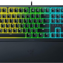 لوحة مفاتيح الألعاب Razer Ornata V3 X: مفاتيح منخفضة المستوى - مفاتيح غشائية صامتة - مقاومة للانسكاب - إضاءة Chroma RGB - مسند معصم مريح