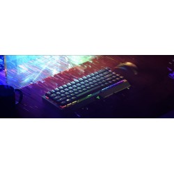 Razer BlackWidow V3 Mini Hyperspeed - لوحة مفاتيح ميكانيكية لاسلكية للألعاب بنسبة 65% (مفتاح أصفر) وإضاءة خلفية قابلة للتخصيص من Razer Chroma RGB