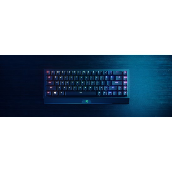 Razer BlackWidow V3 Mini Hyperspeed - لوحة مفاتيح ميكانيكية لاسلكية للألعاب بنسبة 65% (مفتاح أصفر) وإضاءة خلفية قابلة للتخصيص من Razer Chroma RGB