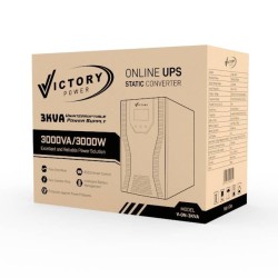 وحدة UPS عبر الإنترنت Victory Power 3KVA 3000W (8 بطاريات 2.45 كجم)