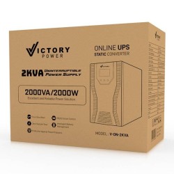 وحدة UPS عبر الإنترنت Victory Power 2KVA 2000W (6 بطاريات 2.45 كجم)