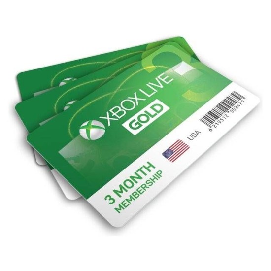 Xbox Live Gold: عضوية لمدة 3 أشهر (الولايات المتحدة الأمريكية)