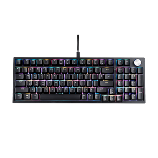 XPG Sorcerer Black 96% Form Factor Gasket Mount 97 Keys (ANSI)/98 Keys(ISO) USB-C 5V DC