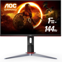 شاشة AOC 24G2Z مقاس 24 بوصة، FHD (1920x1080) 240 هرتز، 0.5 مللي ثانية، IPS