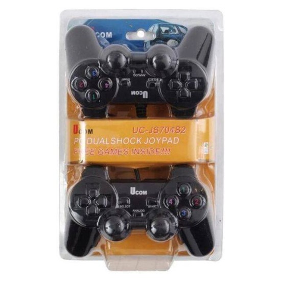 وحدة تحكم DualShock بمنفذ USB مزدوج للكمبيوتر الشخصي من UCom (UC-JS704S2)