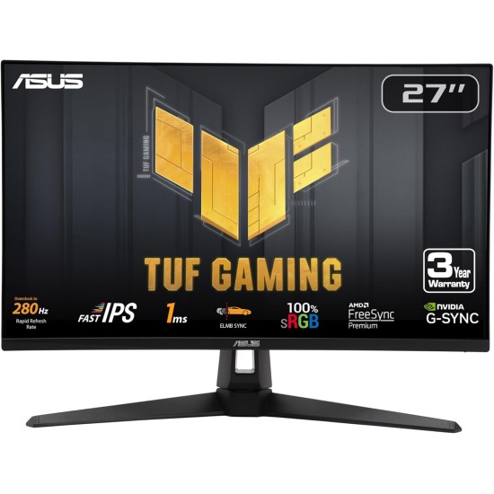 ASUS TUF Gaming 27” 1080P HDR Monitor (VG279QM1A) - Full HD (1920 x 1080), 280Hz, 1ms, Fast IPS