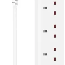 Hama D3223861 3-Way USB C/A 20W PD UK Plug Power Strip, 2 Meter Length, White