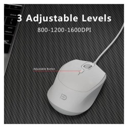 Fude 3600N Mouse (White)