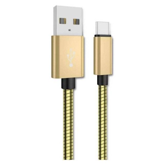 USB to Type-C Metalic Spring Cable 1.8m