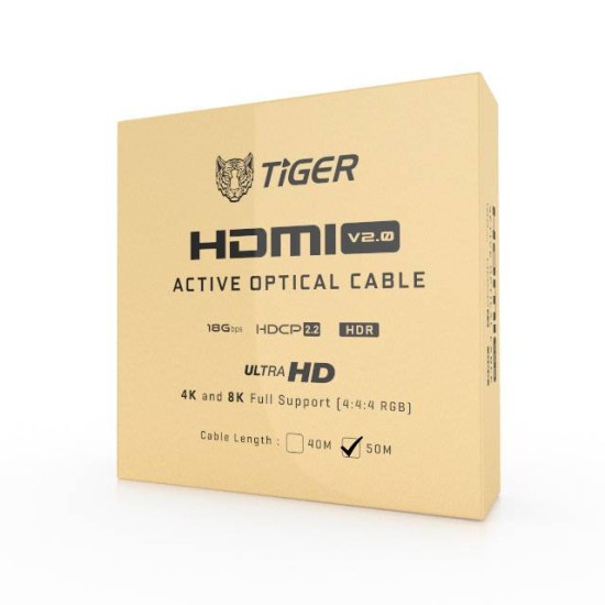 Tiger : HDMI Active Optical Cable 2.0 (50m)