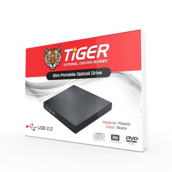 مسجل أقراص DVD-RW خارجي من TIGER بمنفذ USB 2.0